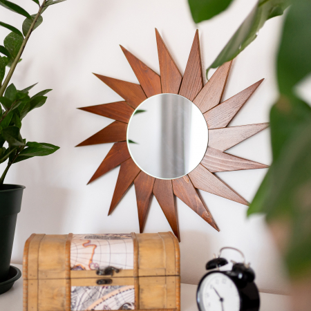 Oglindă decorativă "Raza Soarelui" cu ramă din lemn masiv [2]