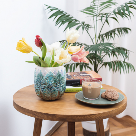 Vază pentru flori realizată manual din ceramică [2]