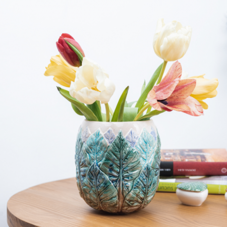 Vază pentru flori realizată manual din ceramică [0]