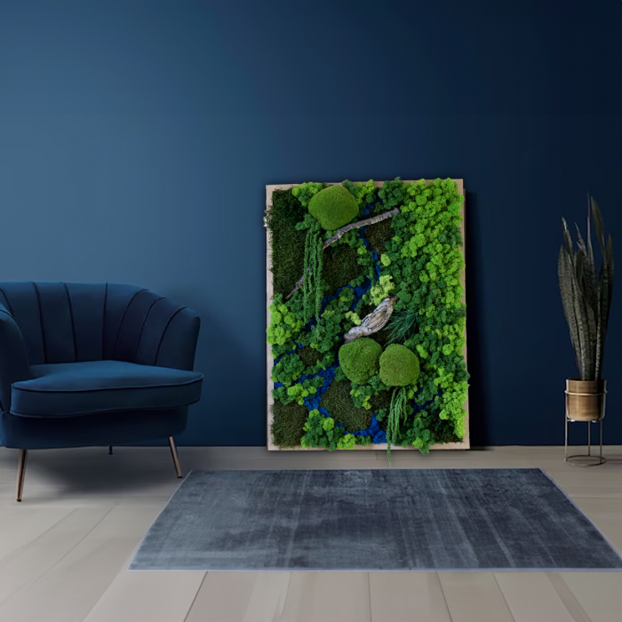Panou decorativ cu licheni "Peisaj Delta" 72x52 cm [5]