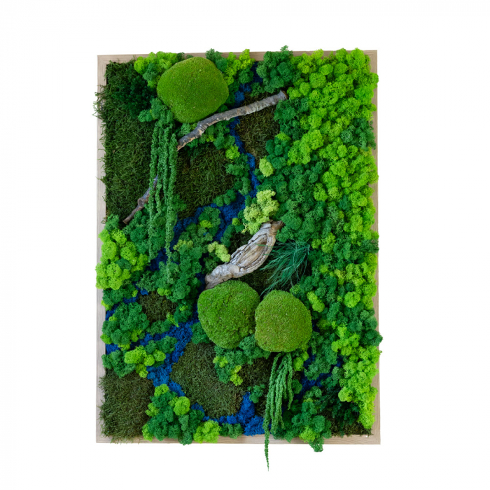 Panou decorativ cu licheni "Peisaj Delta" 72x52 cm [2]