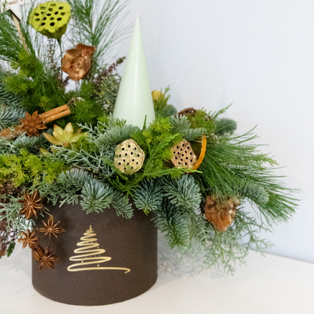 Aranjament de Craciun cu lumanare [1]