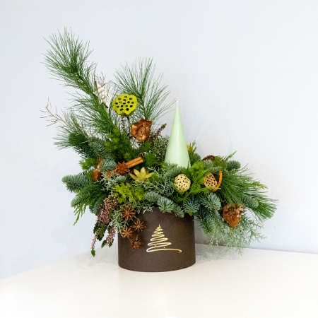 Decorațiuni pentru Sărbători - Aranjament de Craciun cu lumanare