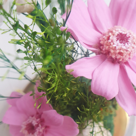 Aranjament floral plante stabilizate Cupolă flori stabilizate roz [1]