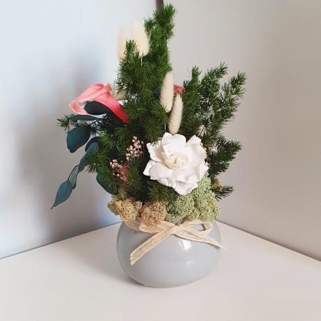 Aranjamente plante stabilizate - Aranjament floral plante stabilizate gardenie