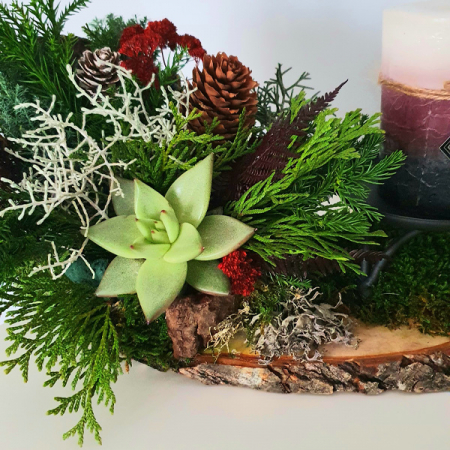 Aranjament de Craciun cu lumanare [1]