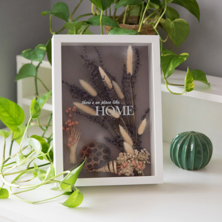 Aranjamente plante stabilizate - Cutie aranjament floral plante stabilizate Lavandă DecoTerrarium