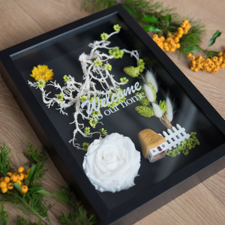 Cutie aranjament floral plante stabilizate "Little house" DecoTerrarium [1]