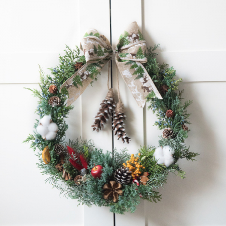 Decorațiuni pentru Sărbători - Coroniță  de Craciun cca 40cm,  brad natural