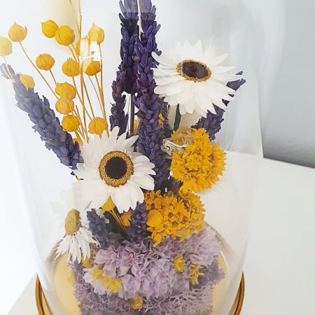 Aranjament floral plante stabilizate Cupolă flori de câmp DecoTerrarium [1]