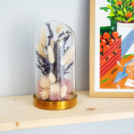 Aranjament floral plante stabilizate Cupolă lavandă DecoTerrarium [1]