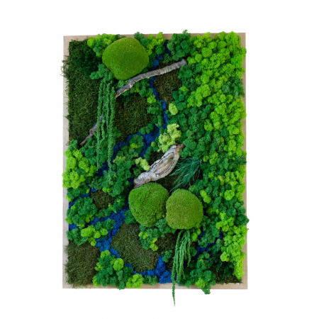 Panou decorativ cu licheni "Peisaj Delta" 72x52 cm [1]