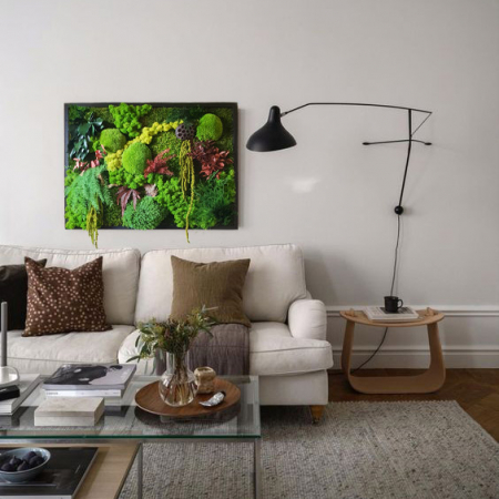 Panouri decorative cu licheni - Panou decorativ  vegetal  cu licheni, muschi si alte elemente naturale 72×52cm