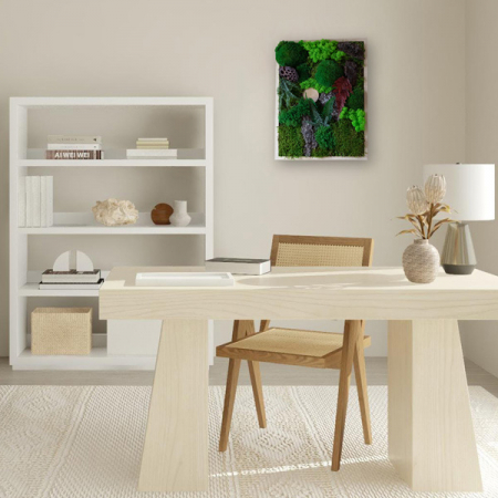 Panou decorativ cu mușchi licheni și scoarță de copac 42×32cm [3]