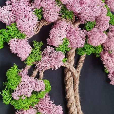 Tablou cu licheni stabilizați mare "Liliac" DecoTerrarium [1]