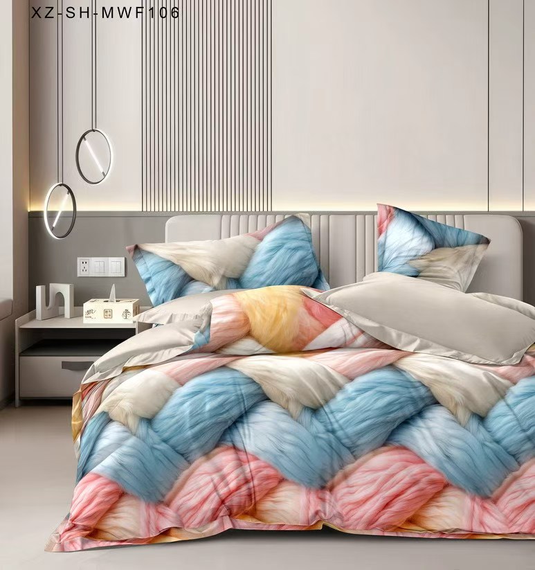 Pucioasa - Lenjerie Finet 6 piese cu husa de pat pentru saltea de 160x200 si 180x200