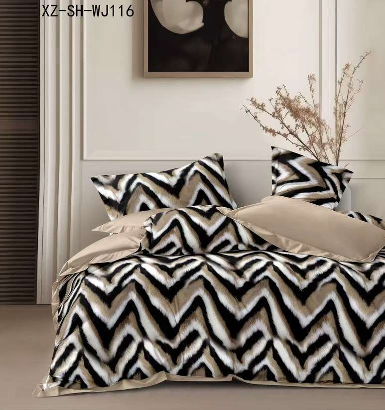 Pucioasa - Lenjerie Finet 6 piese cu husa de pat pentru saltea de 160x200 si 180x200