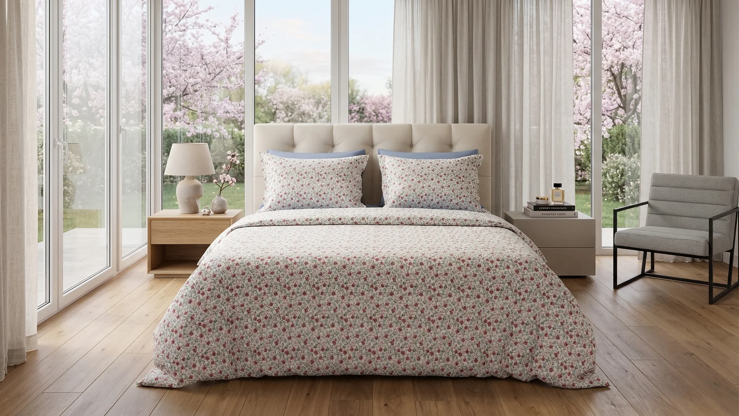 Lenjerii de pat - Lenjerie pat Ranforce 100% Cotton Pro (Mist And Silk) - Marime: O persoana