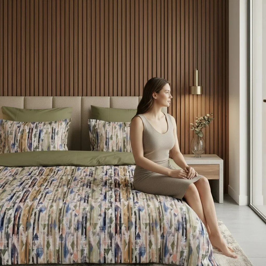 Lenjerie de pat Cotton Pro 100% bumbac - imprimare digitala (Urban Tribe) - Marime: King size, cu husa [1]