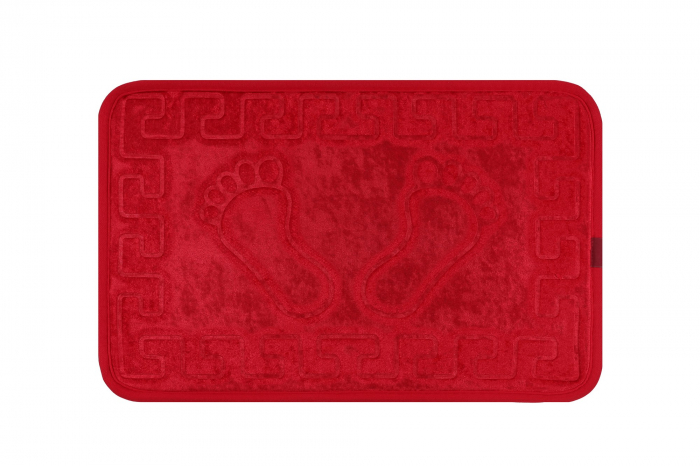 Covoras de baie 40x60cm, Chilai Home, Foot Private - Rosu [2]