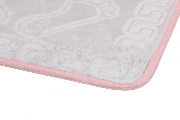 Covoras de baie 40x60cm, Chilai Home, Foot Private - Roz pudra [2]