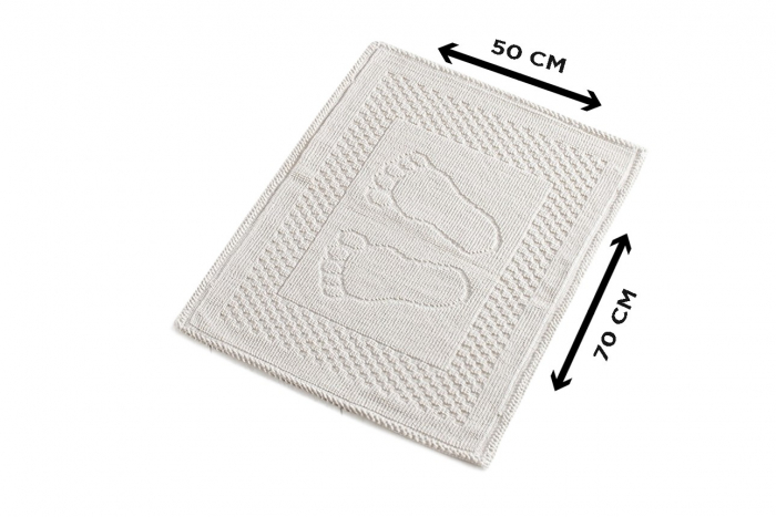 Covoras de baie 50x70cm, Chilai Home, Foet - Bone White [2]