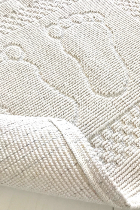 Covoras de baie 50x70cm, Chilai Home, Foet - Bone White [4]