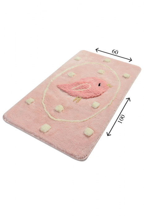 Covoras de baie 60x100cm, Chilai Home, Birdie - Pink [2]