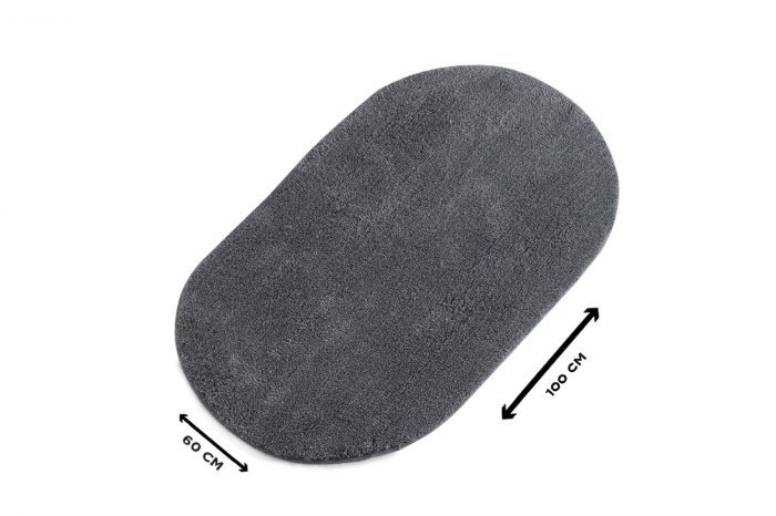 Covoras de baie 60x100cm, Chilai Home, Colors of Oval - Anthracite [2]