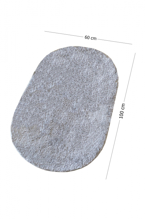 Covoras de baie 60x100cm, Chilai Home, Colors of Oval - Grey [3]