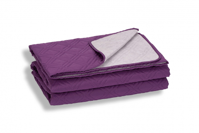 Cuvertura de pat, Mov, microfibra soft-touch, 220X240 cm [2]