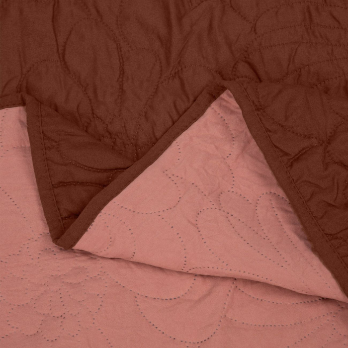 Cuvertura de pat reversibila, Dilios, Florena, 160x220 - brown/peach [3]