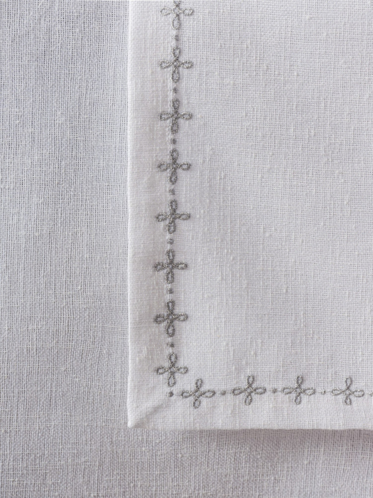 Set fata de masa, 8 piese, Cotton Box, Pera - White, 175x240cm [5]