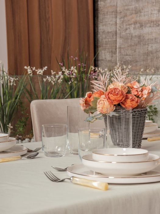 Față de masă, Cotton Box, Plain - cream, 155x220cm [2]