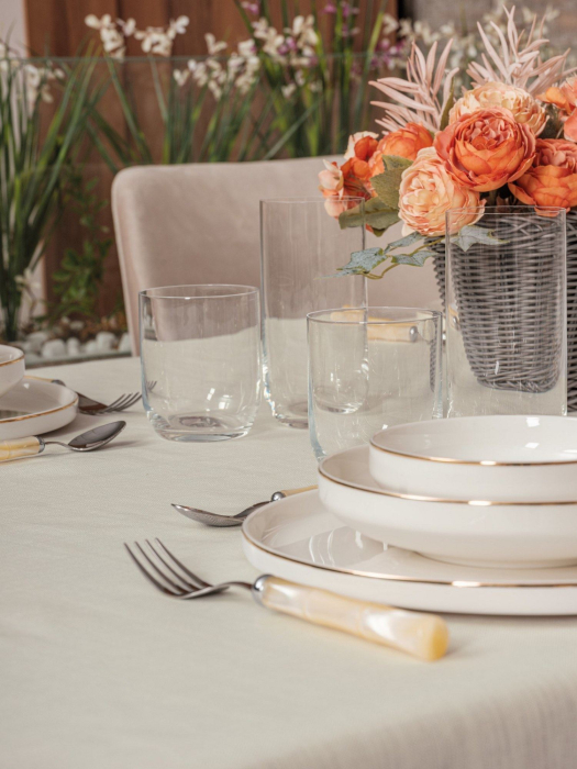 Față de masă, Cotton Box, Plain - cream, 155x160cm [3]