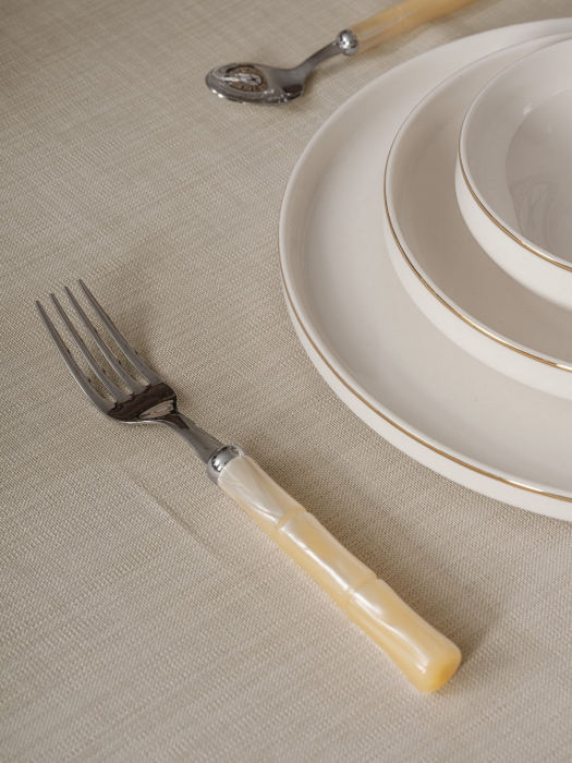 Față de masă, Cotton Box, Plain - beige, 155x220cm [3]