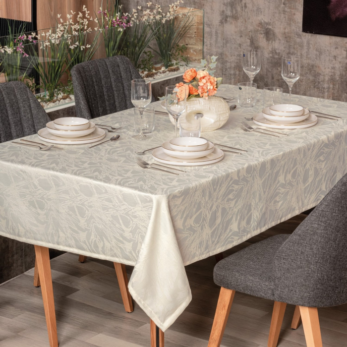 Față de masă jacquard, Cotton Box, Lavinia Cream, 155x220cm [1]