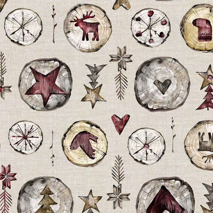 Față de masă impermeabilă Wooden Christmas [2]