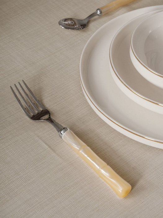 Față de masă, Cotton Box, Plain - beige, 155x160cm [3]