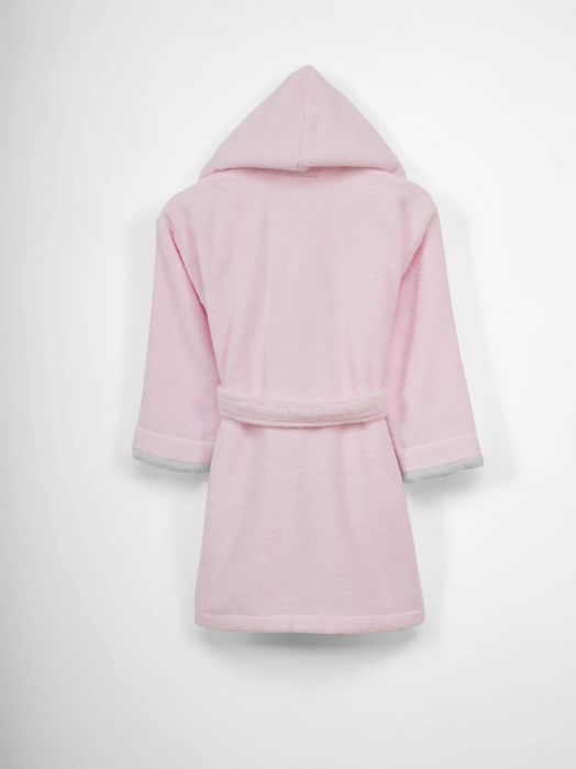 Halat de baie copii, bumbac 100%, Hobby Home, Girl - Pink Kelebek, 6-9 ani [2]
