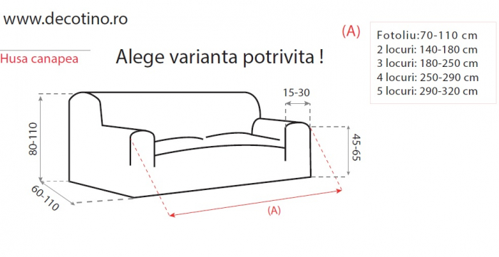Husa elastica canapea, Belmarti, Milos, Gri deschis [2]