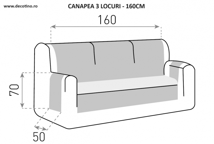 Husa protectie canapea, Belmarti, Geo Teflon, Gri Inchis [4]