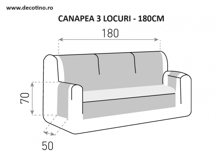 Husa protectie canapea, Belmarti, Geo Teflon, Gri Inchis [5]