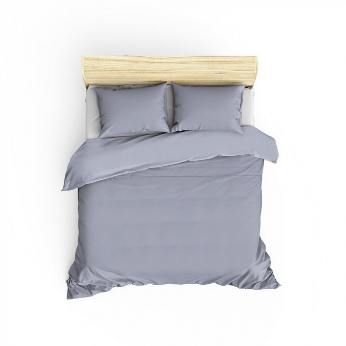 Lenjerie de pat bumbac satinat premium, bumbac 100%, Cotton Box, Elegant - Grey [2]
