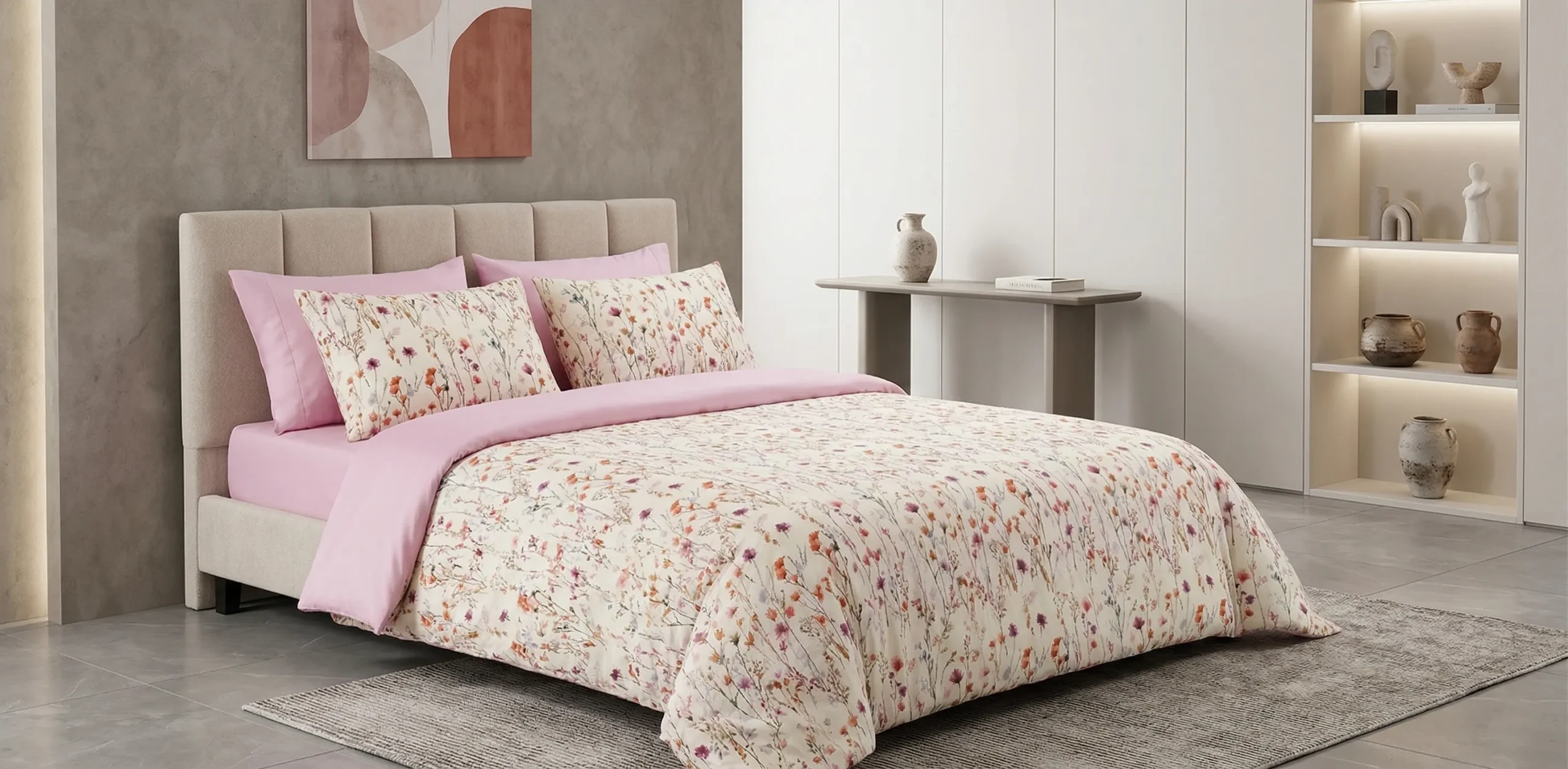 Lenjerie de pat Cotton Pro 100% bumbac - imprimare digitala (Garden Bliss) - Marime: King size [2]