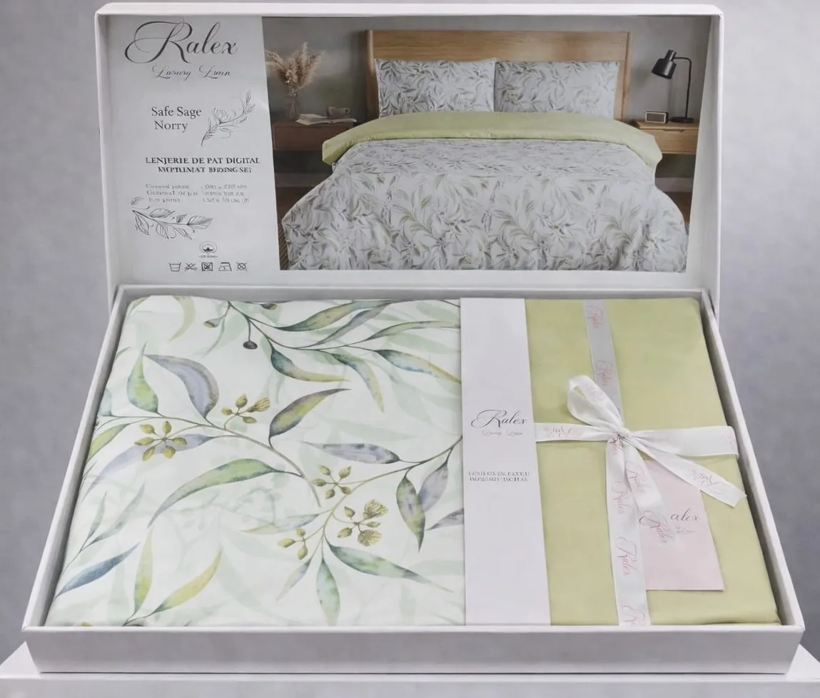 Lenjerie de pat Cotton Pro 100% bumbac - imprimare digitala (Safe Sage Story) - Marime: King size [3]