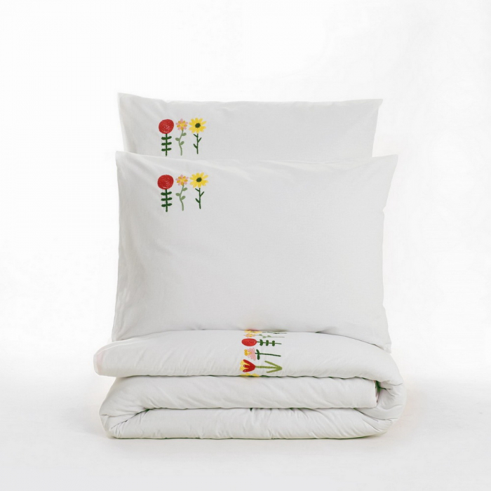 Lenjerie de pat cu broderie, 6 piese, bumbac 100%, Cotton Box, Mina - Pink [5]