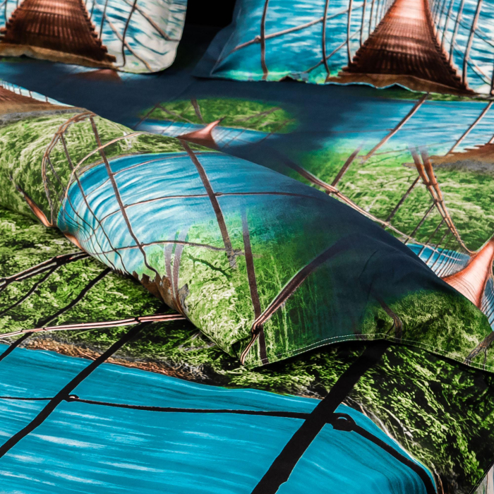 Lenjerie de pat digital print 3D (BRIDGE) [3]