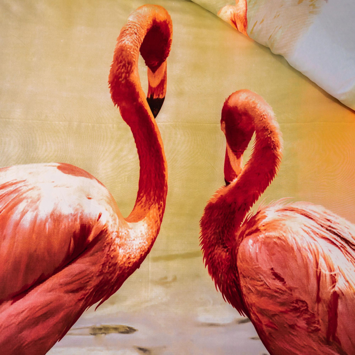 Lenjerie de pat digital print 3D (FLAMINGO V9) [2]