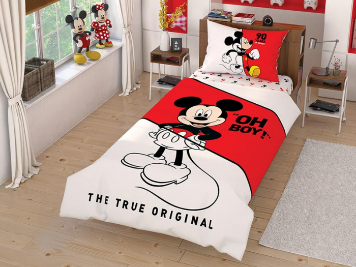 Lenjerie de pat, o persoana, bumbac 100%, TAC, Mickey True Original [1]